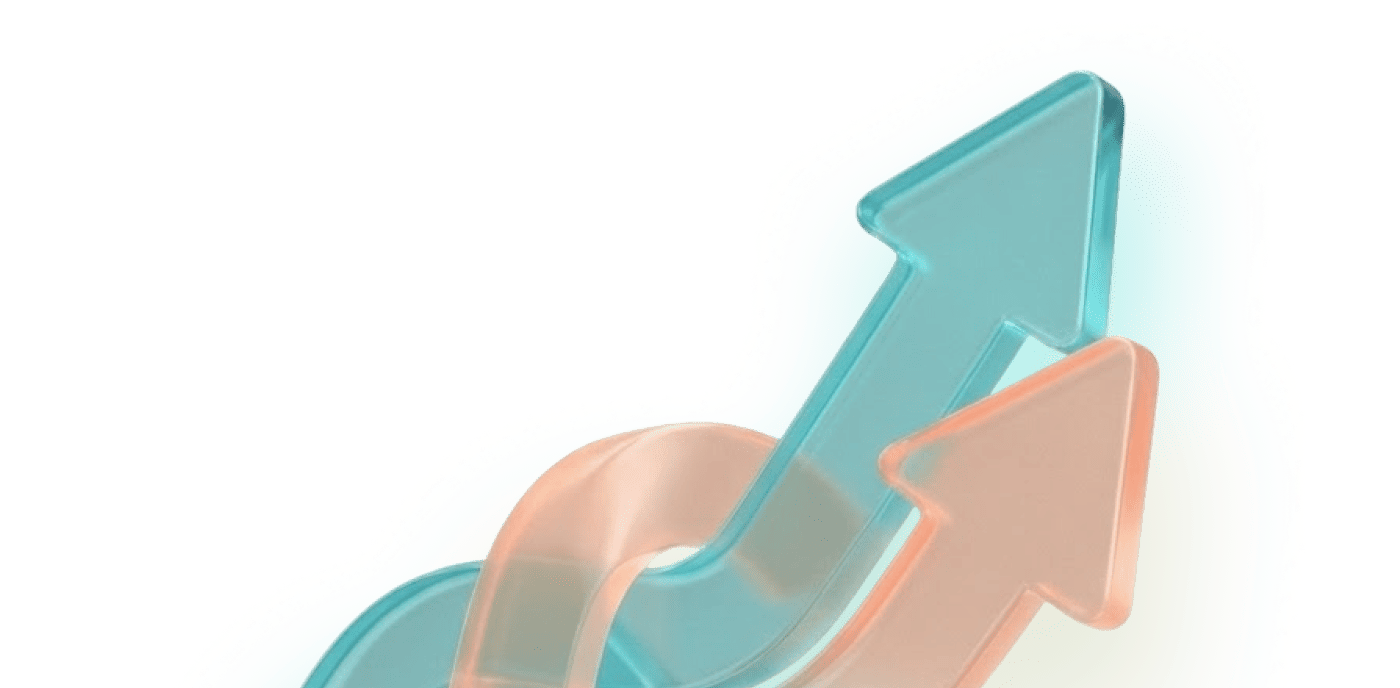 Rising arrows symbolizing ROI-driven marketing strategy and financial growth